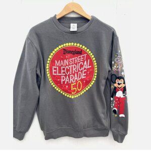 Disneyland 50th Main Street Electrical Parade Gray Sweatshirt LIGHT UP Size S